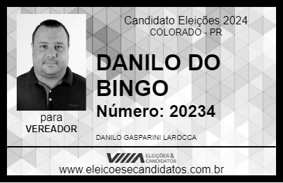 Candidato DANILO DO BINGO 2024 - COLORADO - Eleições