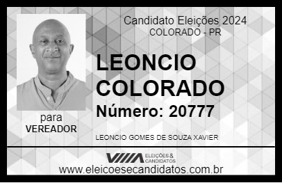 Candidato LEONCIO COLORADO 2024 - COLORADO - Eleições