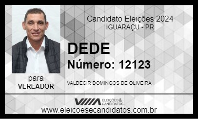 Candidato DEDE 2024 - IGUARAÇU - Eleições