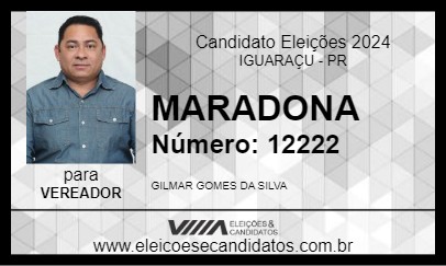 Candidato MARADONA 2024 - IGUARAÇU - Eleições