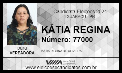 Candidato KÁTIA REGINA  2024 - IGUARAÇU - Eleições