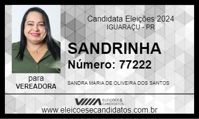 Candidato SANDRINHA 2024 - IGUARAÇU - Eleições