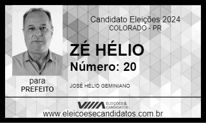 Candidato ZÉ HÉLIO 2024 - COLORADO - Eleições