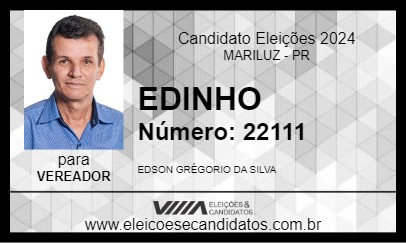 Candidato EDINHO 2024 - MARILUZ - Eleições