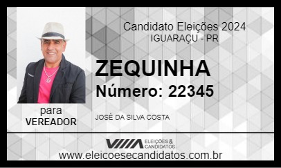 Candidato ZEQUINHA 2024 - IGUARAÇU - Eleições