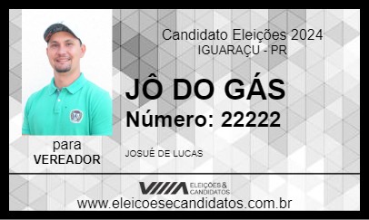 Candidato JÔ DO GÁS 2024 - IGUARAÇU - Eleições