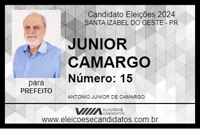 Candidato JUNIOR CAMARGO 2024 - SANTA IZABEL DO OESTE - Eleições