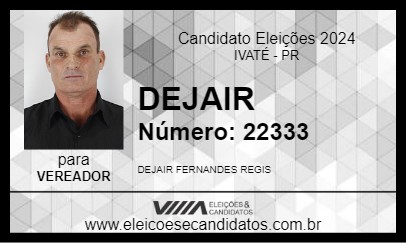 Candidato DEJAIR 2024 - IVATÉ - Eleições