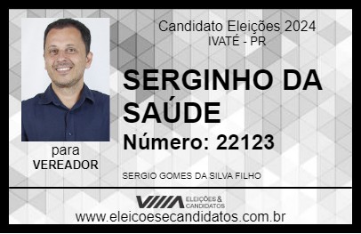 Candidato SERGINHO DA SAÚDE 2024 - IVATÉ - Eleições