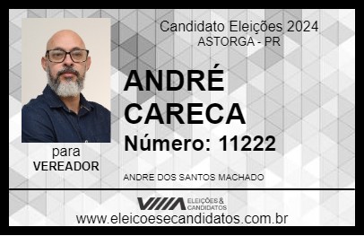 Candidato ANDRÉ CARECA 2024 - ASTORGA - Eleições