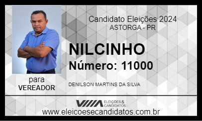 Candidato NILCINHO 2024 - ASTORGA - Eleições