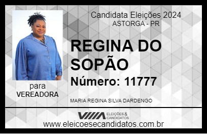 Candidato REGINA DO SOPÃO 2024 - ASTORGA - Eleições