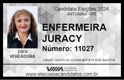 Candidato ENFERMEIRA JURACY 2024 - ANTONINA - Eleições