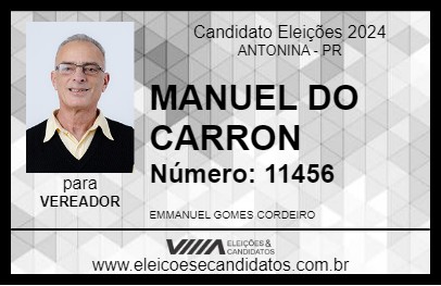 Candidato MANUEL DO CARRON 2024 - ANTONINA - Eleições