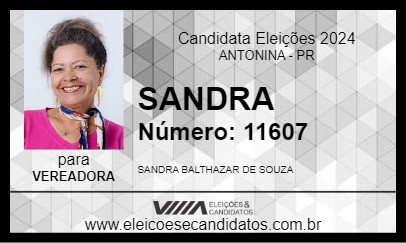 Candidato SANDRA 2024 - ANTONINA - Eleições