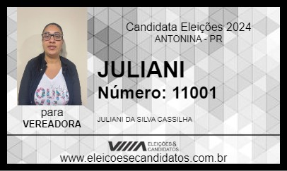 Candidato JULIANI 2024 - ANTONINA - Eleições