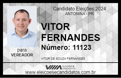 Candidato VITOR FERNANDES 2024 - ANTONINA - Eleições