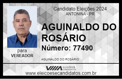 Candidato AGUINALDO DO ROSÁRIO 2024 - ANTONINA - Eleições