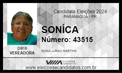 Candidato SONÍCA 2024 - PARANAGUÁ - Eleições