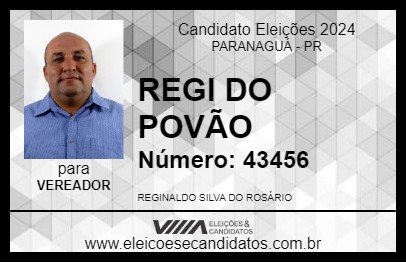 Candidato REGI DO POVÃO 2024 - PARANAGUÁ - Eleições