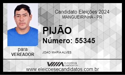 Candidato PIJÃO 2024 - MANGUEIRINHA - Eleições