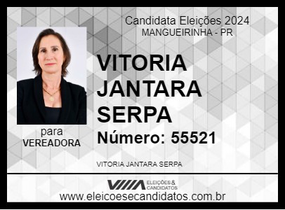 Candidato VITORIA JANTARA SERPA 2024 - MANGUEIRINHA - Eleições