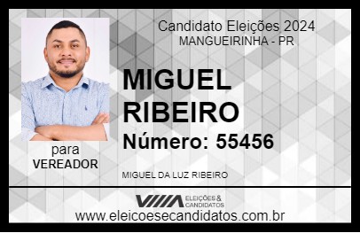 Candidato MIGUEL RIBEIRO 2024 - MANGUEIRINHA - Eleições