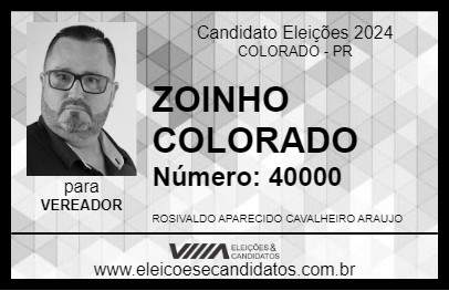 Candidato ZOINHO COLORADO 2024 - COLORADO - Eleições