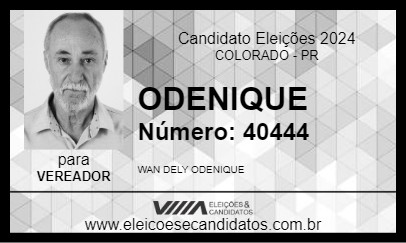 Candidato ODENIQUE 2024 - COLORADO - Eleições