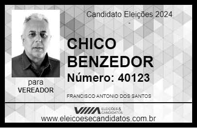 Candidato CHICO BENZEDOR 2024 - COLORADO - Eleições