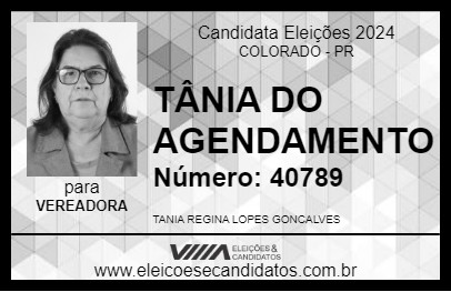 Candidato TÂNIA DO AGENDAMENTO 2024 - COLORADO - Eleições