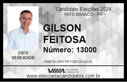 Candidato GILSON FEITOSA 2024 - PATO BRANCO - Eleições