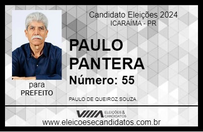 Candidato PAULO PANTERA 2024 - ICARAÍMA - Eleições