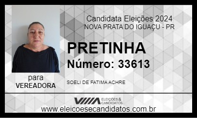 Candidato PRETINHA 2024 - NOVA PRATA DO IGUAÇU - Eleições