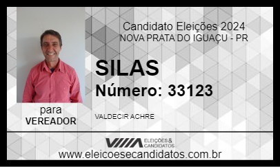 Candidato SILAS 2024 - NOVA PRATA DO IGUAÇU - Eleições