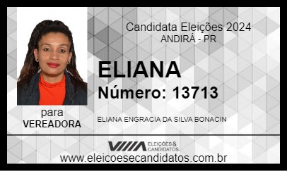 Candidato ELIANA 2024 - ANDIRÁ - Eleições