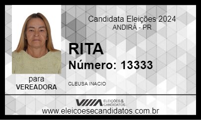 Candidato RITA 2024 - ANDIRÁ - Eleições