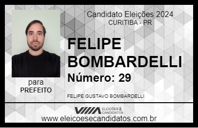 Candidato FELIPE BOMBARDELLI 2024 - CURITIBA - Eleições