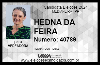 Candidato HEDNA DA FEIRA 2024 - MEDIANEIRA - Eleições