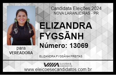 Candidato ELIZANDRA FYGSÃNH 2024 - NOVA LARANJEIRAS - Eleições