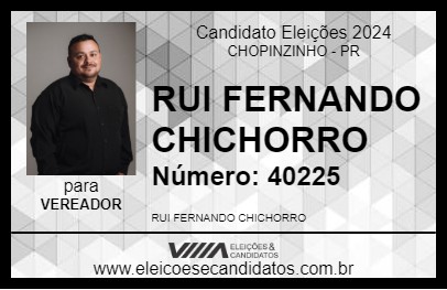 Candidato RUI FERNANDO CHICHORRO 2024 - CHOPINZINHO - Eleições