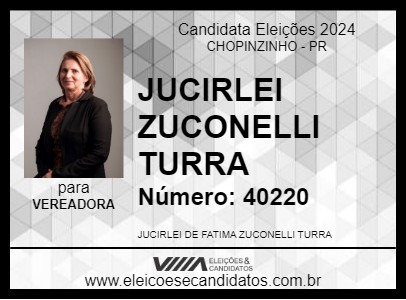 Candidato JUCIRLEI ZUCONELLI TURRA 2024 - CHOPINZINHO - Eleições