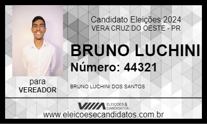 Candidato BRUNO LUCHINI 2024 - VERA CRUZ DO OESTE - Eleições