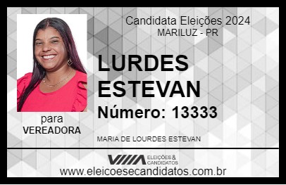 Candidato LURDES ESTEVAN 2024 - MARILUZ - Eleições