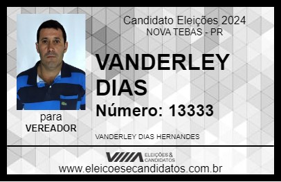 Candidato VANDERLEY DIAS 2024 - NOVA TEBAS - Eleições