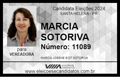 Candidato MARCIA SOTORIVA 2024 - SANTA HELENA - Eleições