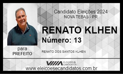 Candidato RENATO KLHEN 2024 - NOVA TEBAS - Eleições