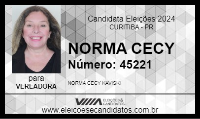 Candidato NORMA CECY 2024 - CURITIBA - Eleições