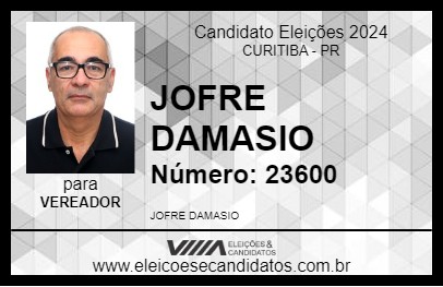 Candidato JOFRE DAMASIO 2024 - CURITIBA - Eleições