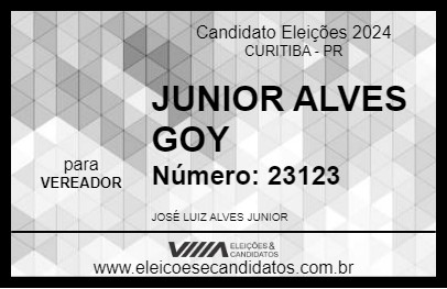 Candidato JÚNIOR ALVES - GOY 2024 - CURITIBA - Eleições